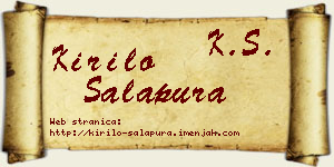Kirilo Salapura vizit kartica